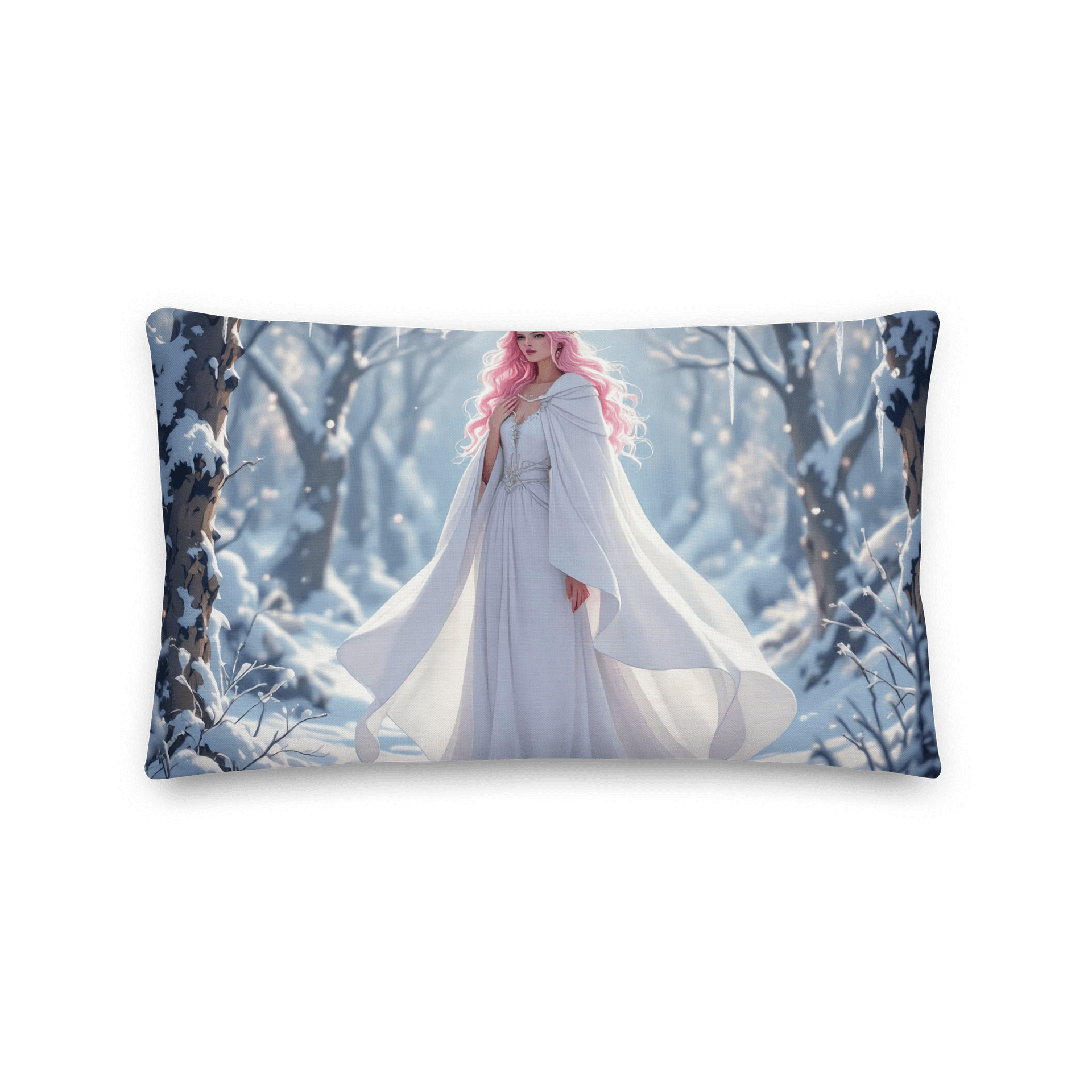Ethereal Snow Princess Decorative Pillow product image (2)
