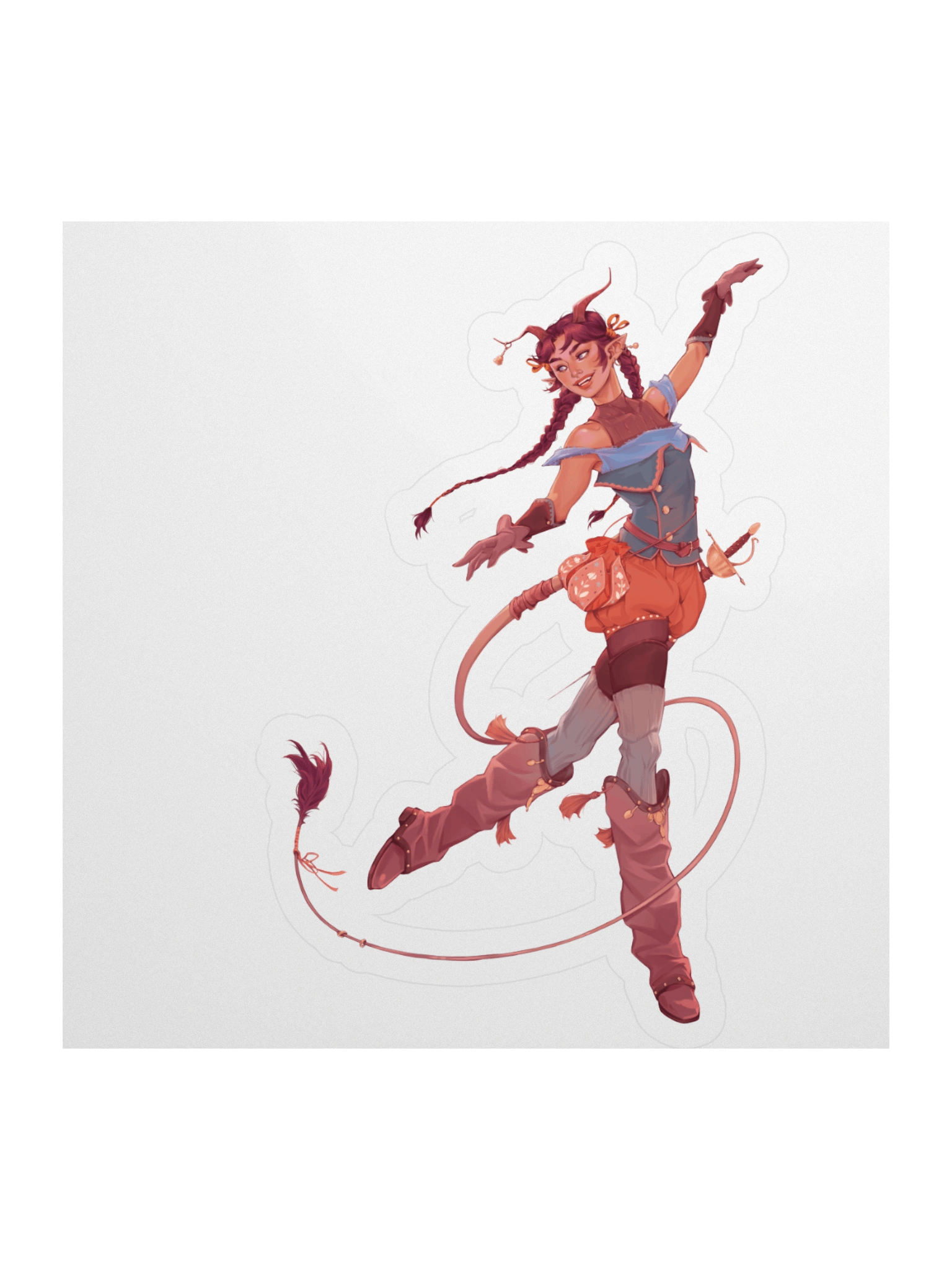 Joyful Tiefling Sticker product image (1)
