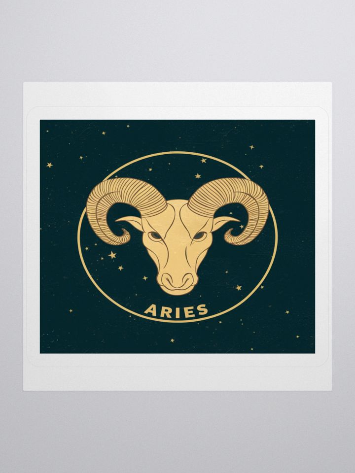 Aries Zodiac Kisscut Sticker - Exclusive Design by TDS Music product image (1)
