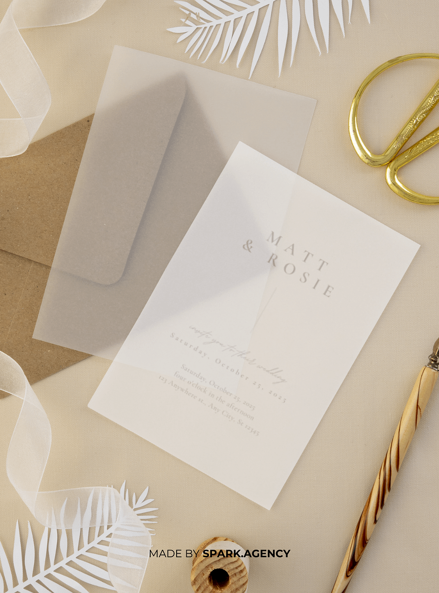 White Minimalist Elegant Wedding Invitation product image (3)
