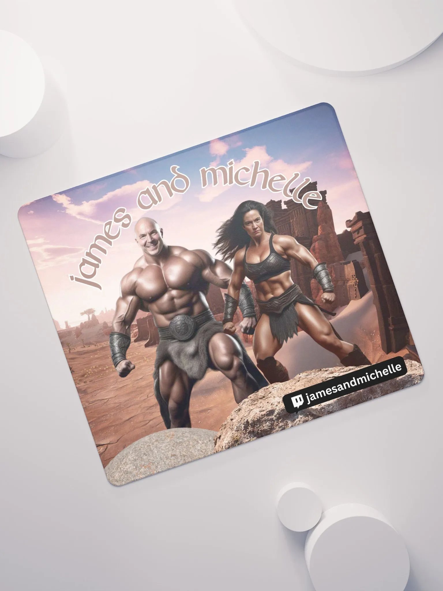 James and Michelle Exiles, Gaming Mouse Pad 18″×16″ product image (7)