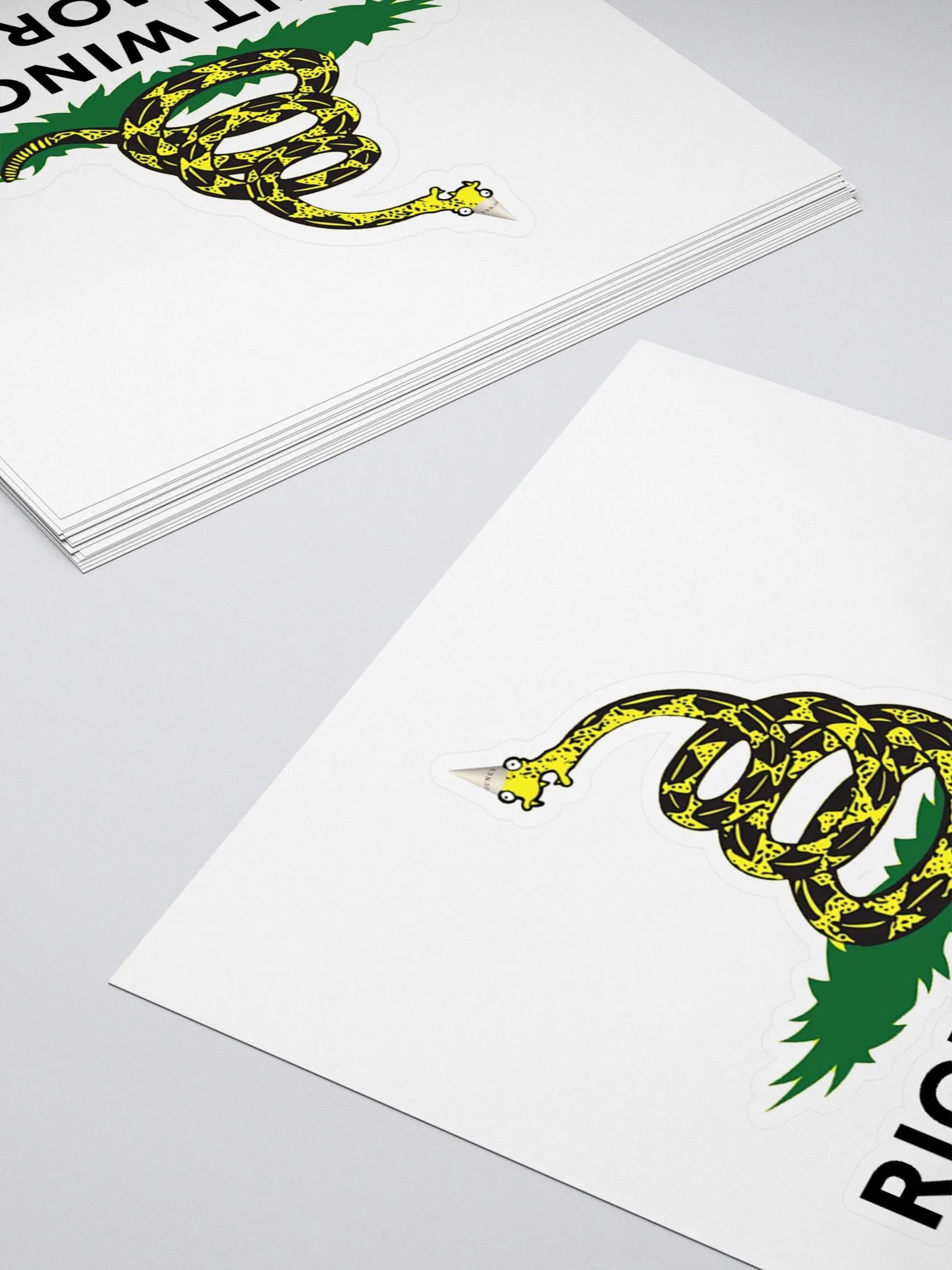 Expressive Rattlesnake Kiss Cut Stickers product image (12)