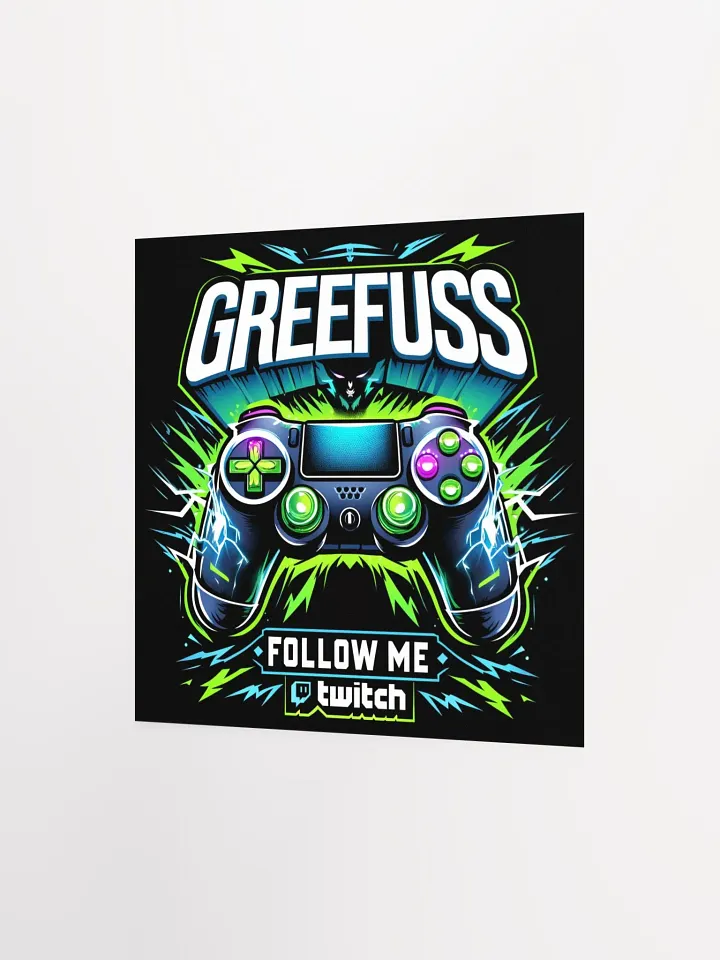 Neon Gaming Controller Poster product image (7)