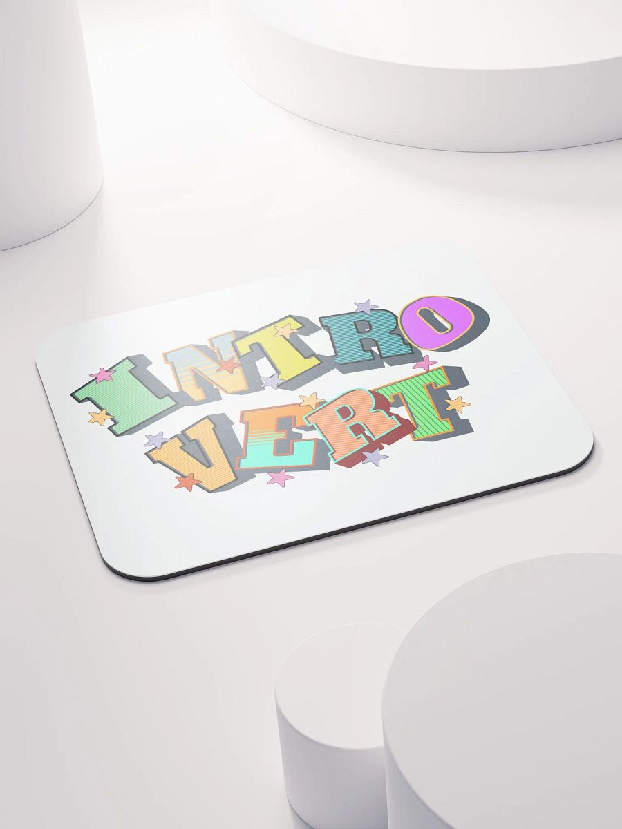 Introvert Block Letter Starry Mouse Pad product image (4)
