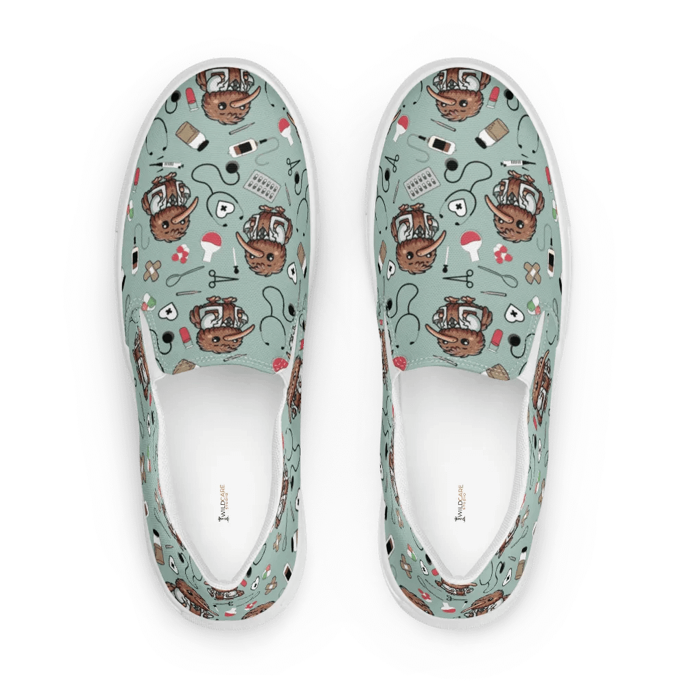 Cute Medical Kiwi Slip-On Canvas Shoes (Opal) product image (5)