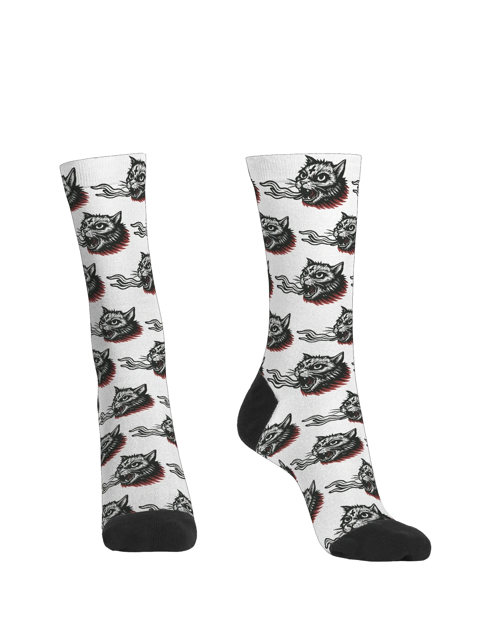 Flame cat Pattern Socks product image (2)
