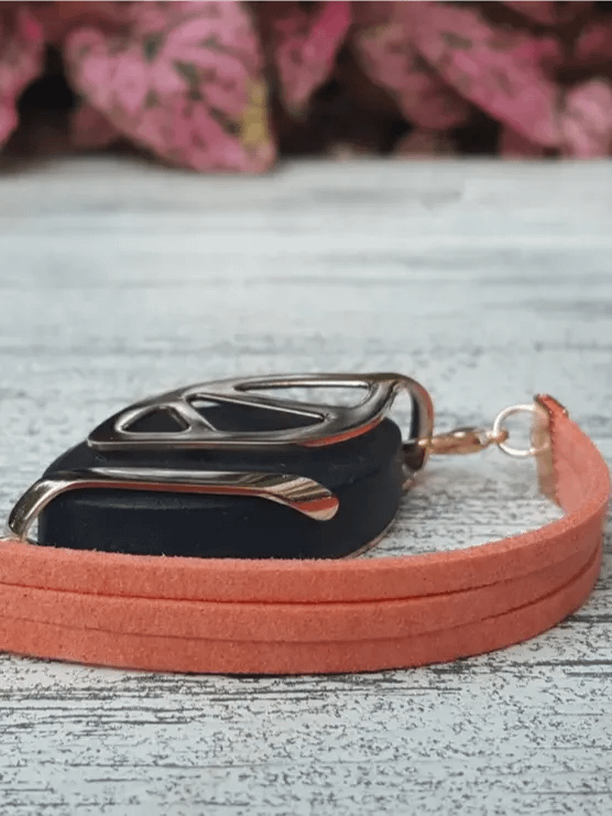 Strawberry Faux Suede Bracelet | Handmade Accessory for Bellabeat Leaf Urban & Ivy product image (1)