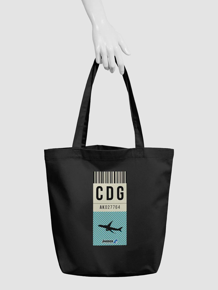 Charles de Gaulle (CDG) Stylish Luggage Tag Tote Bag product image (3)