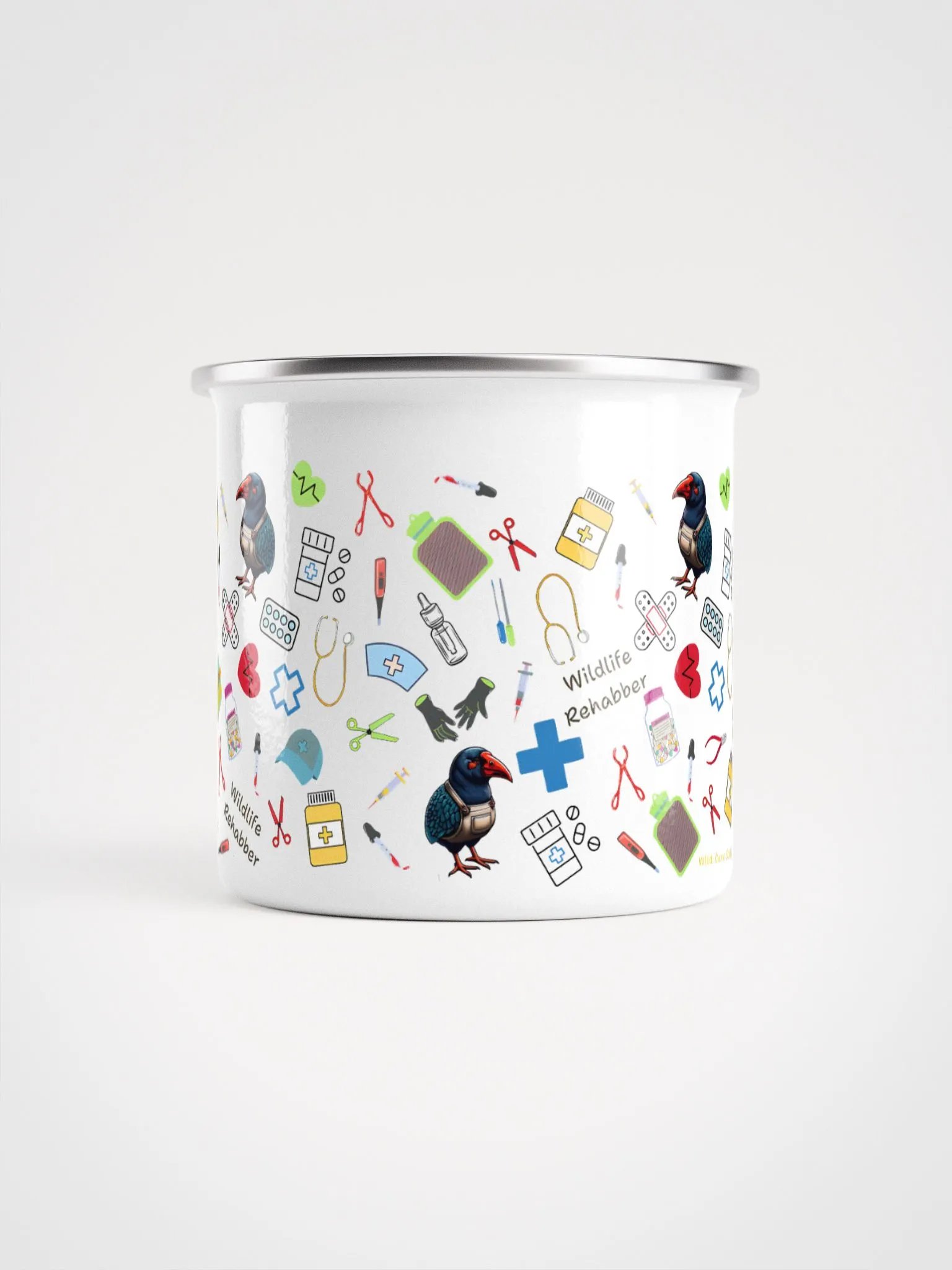 Wildlife Rehabber Takahe Adventure Essential Enamel Mug product image (2)