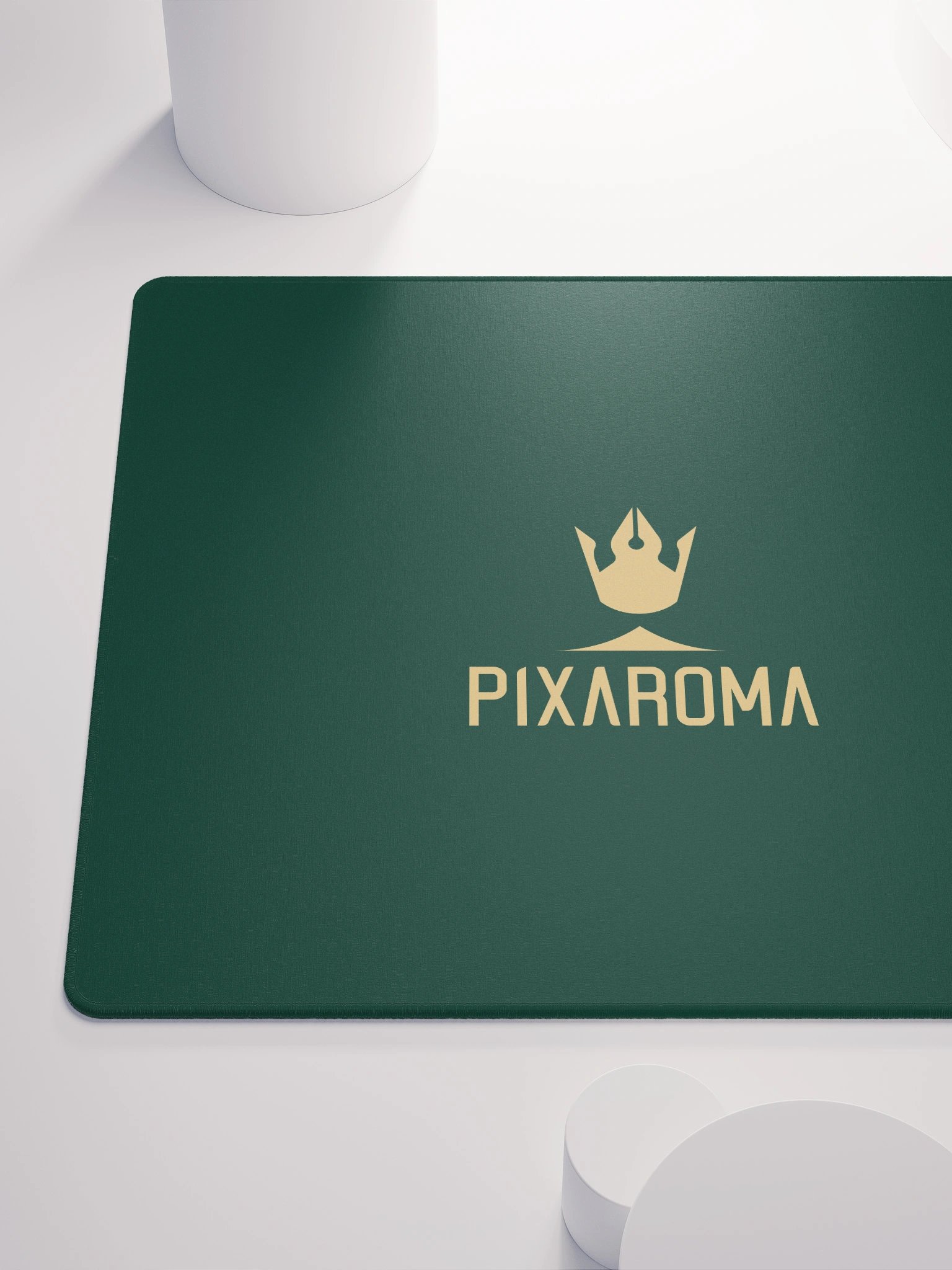 Pixaroma Gold Logo Gaming Mouse Pad (Green Edition) product image (10)