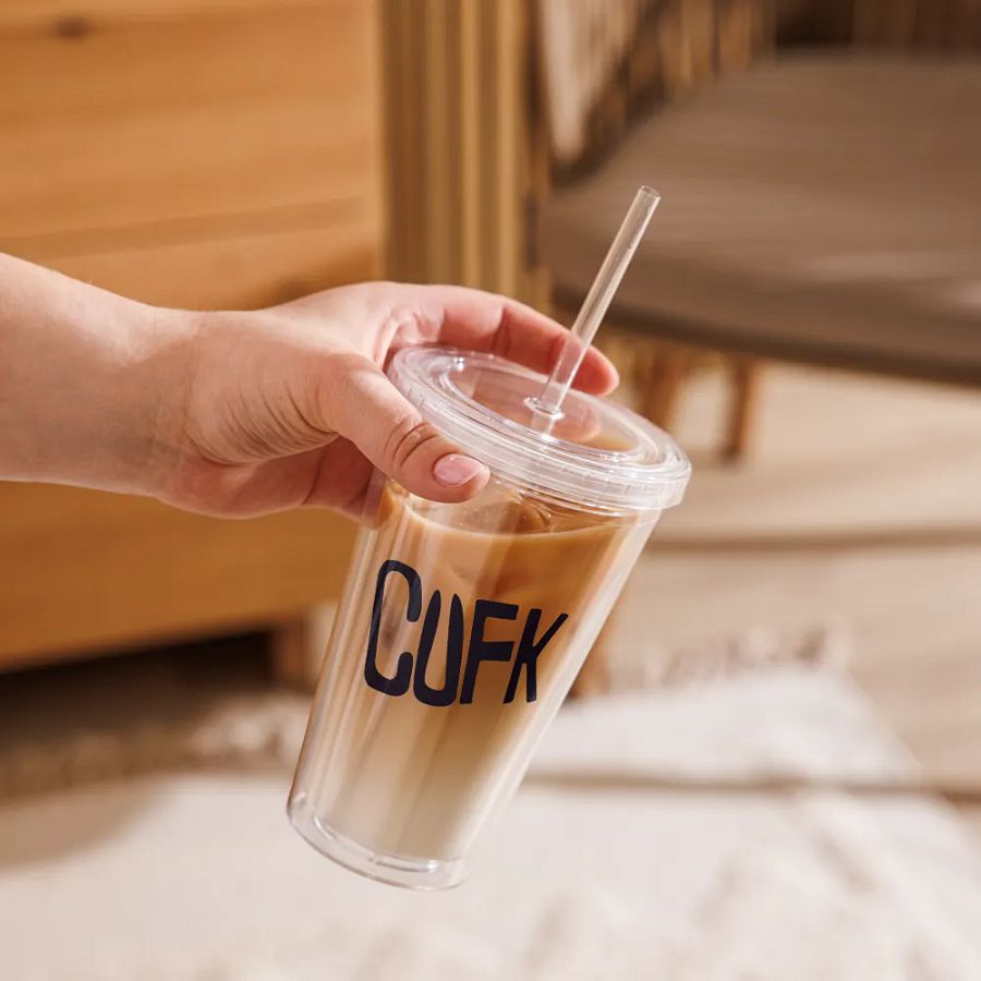 CUFK Double Wall Clear Plastic Tumbler (16oz.) product image (6)