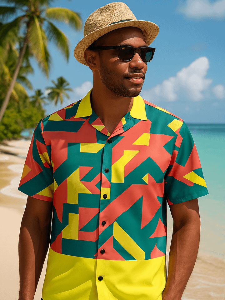 Tropical Geometry Hawaiian Shirt product image (1)