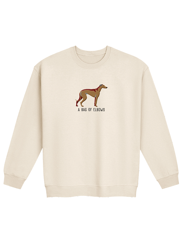 A Bag of Elbows Sweatshirt (Embroidered) of an English Greyhound(Tan) product image (21)