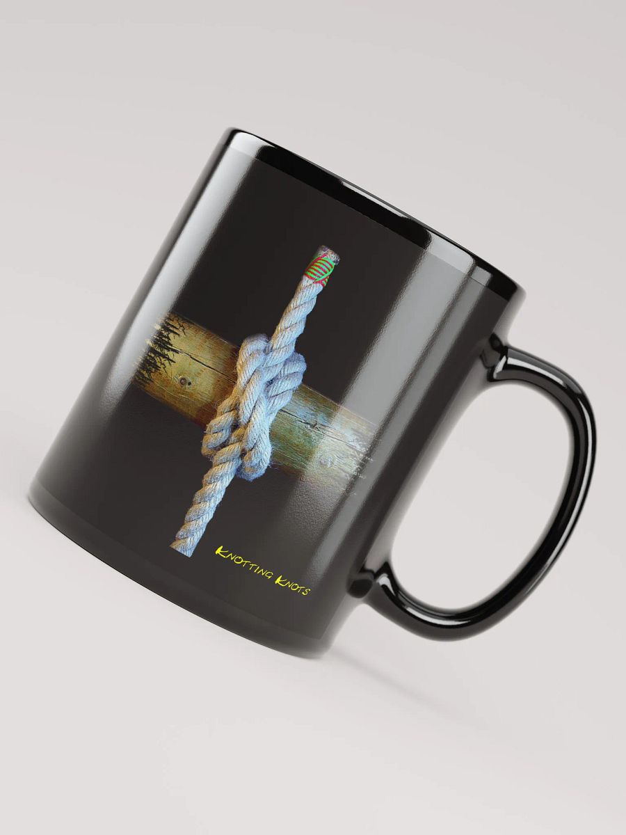 Nautical Clove Hitch Knot Black Mug: product image (4)