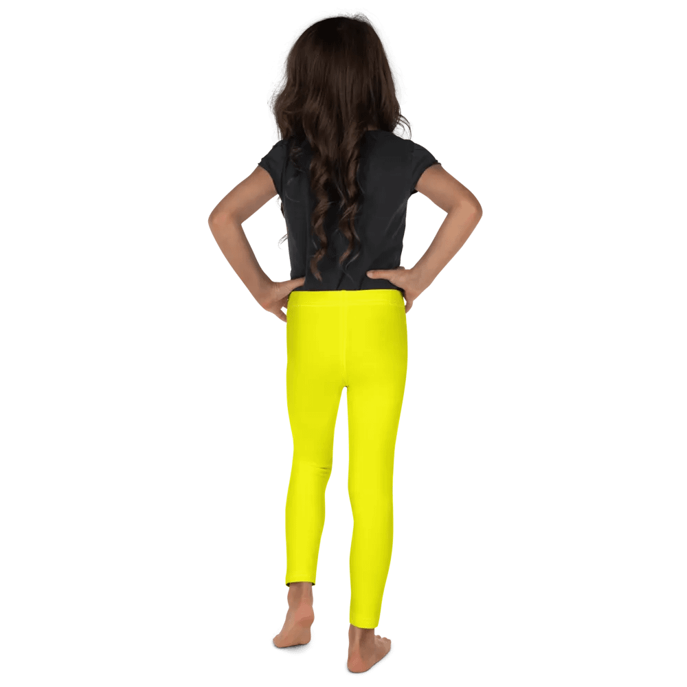 Kids Plain Color Yellow Leggings product image (2)