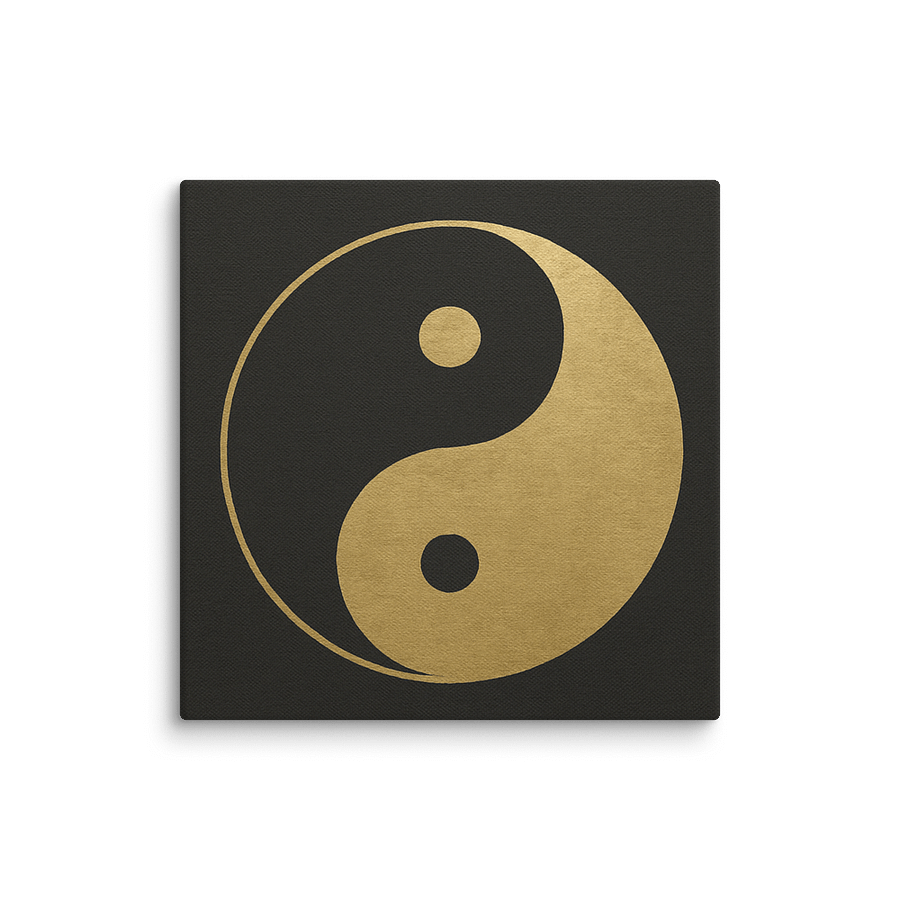 Yin Yang Canvas Print – Black & Gold Wall Art for Balance, Mindfulness & Home Zen product image (4)