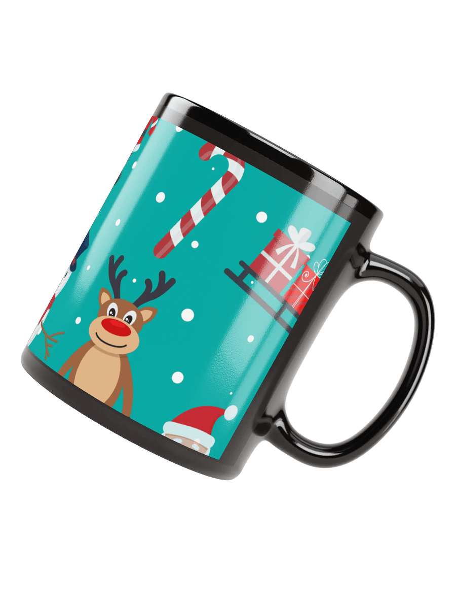 Festive Christmas Delight Black Glossy Mug product image (7)