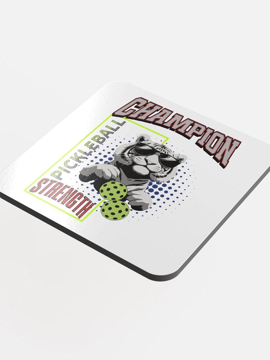 Champion Pickleball Strength Tiger Glossed Cork Coaster product image (1)