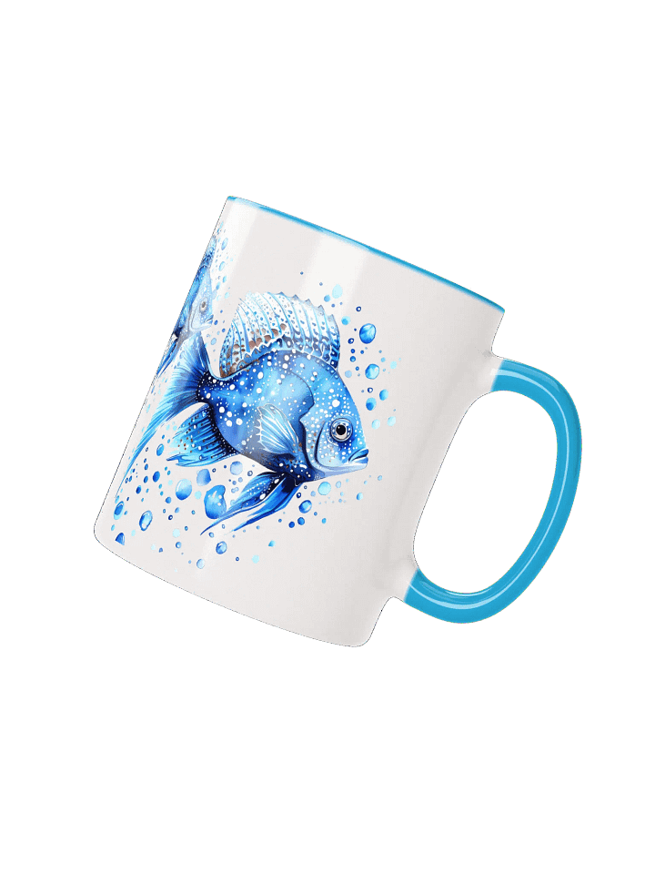 Shimmering Blue Fish Ceramic Mug product image (6)