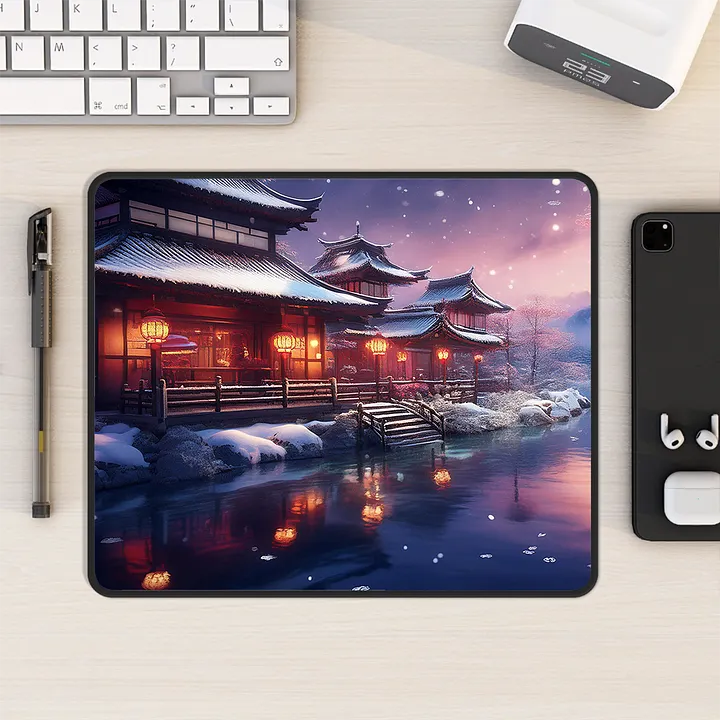 Snowy Nights Small Mouse Pad (7 x 9) product image (1)
