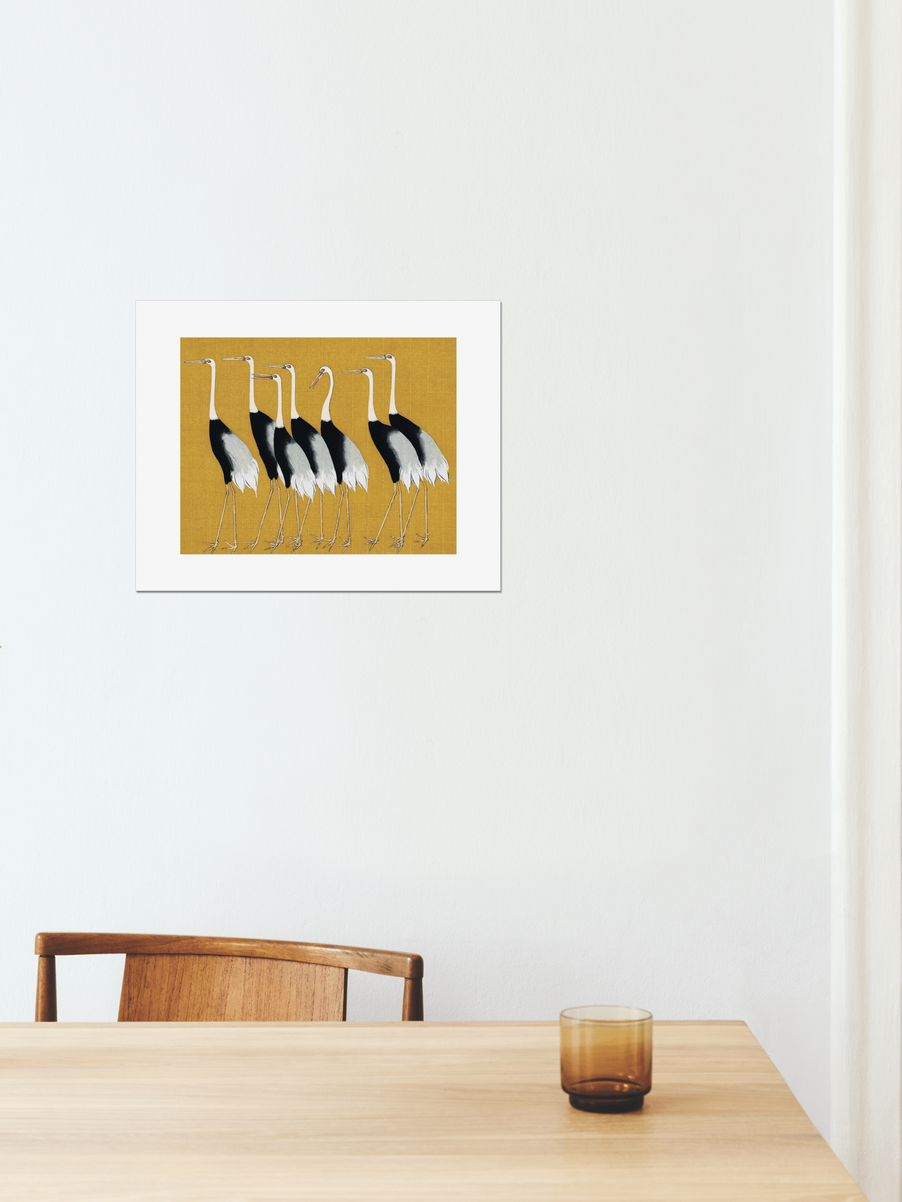 A Traditional Portrait of a Flock of Beautiful Japanese Red Crown Crane - Ogata Korin product image (4)