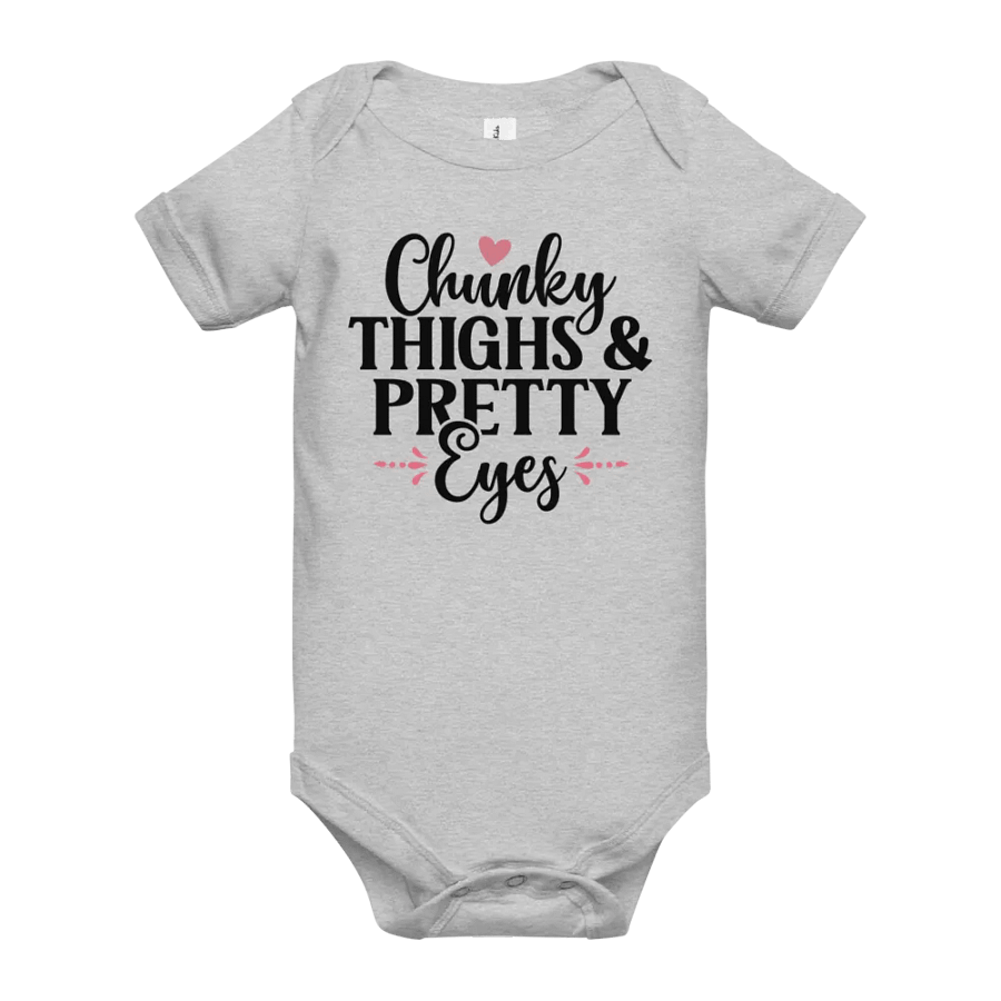 'Chunky Thighs & Pretty Eyes' Baby Onesie product image (25)