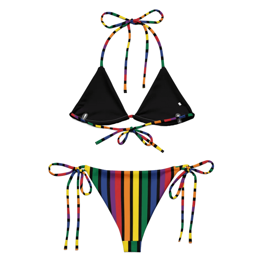 Rainbow Stripe String Bikini product image (5)