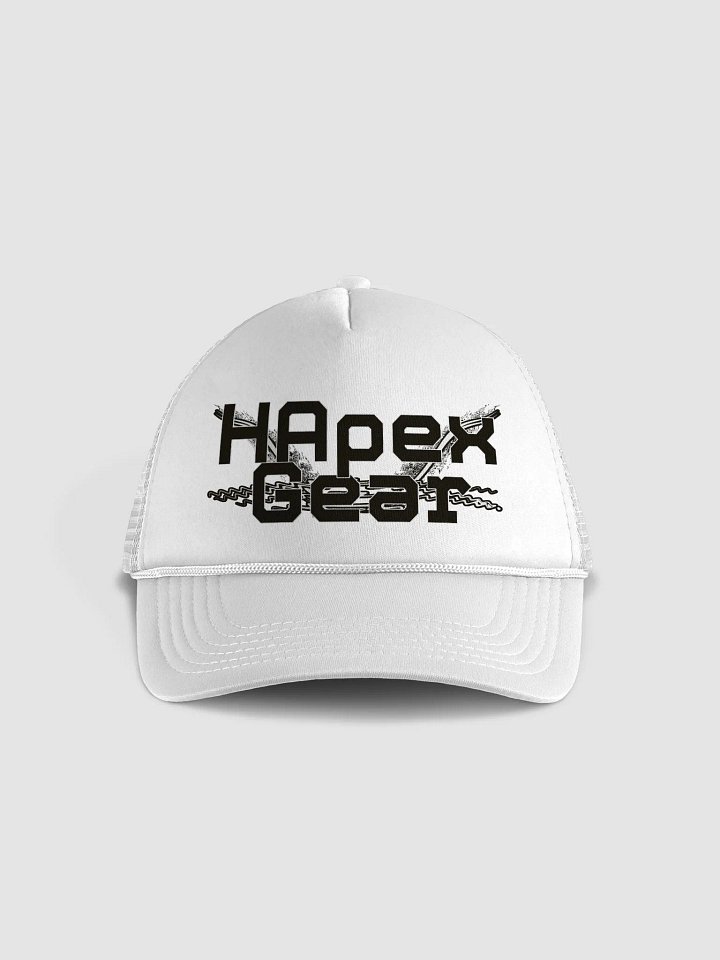 Foam Trucker Hat - Black HApex Gear White Logo product image (1)