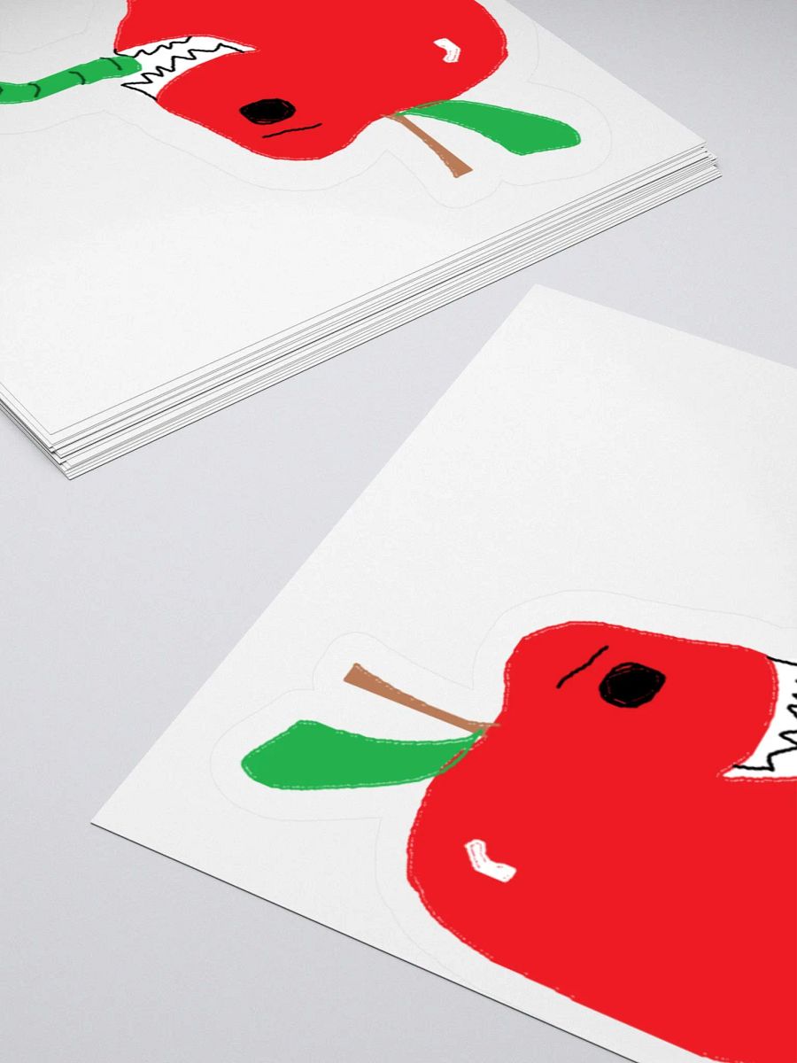 Apple Eating Worm Sticker product image (4)