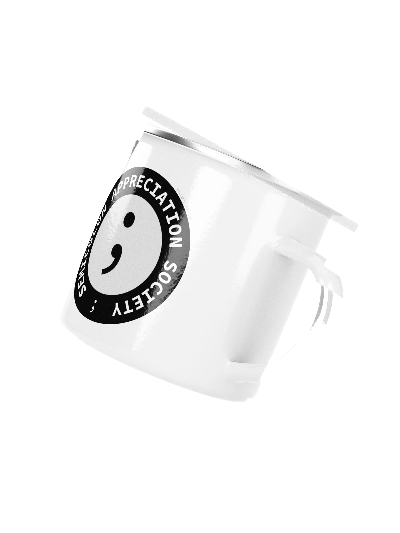 Semicolon Appreciation Society (Enamel Camp Mug) product image (3)