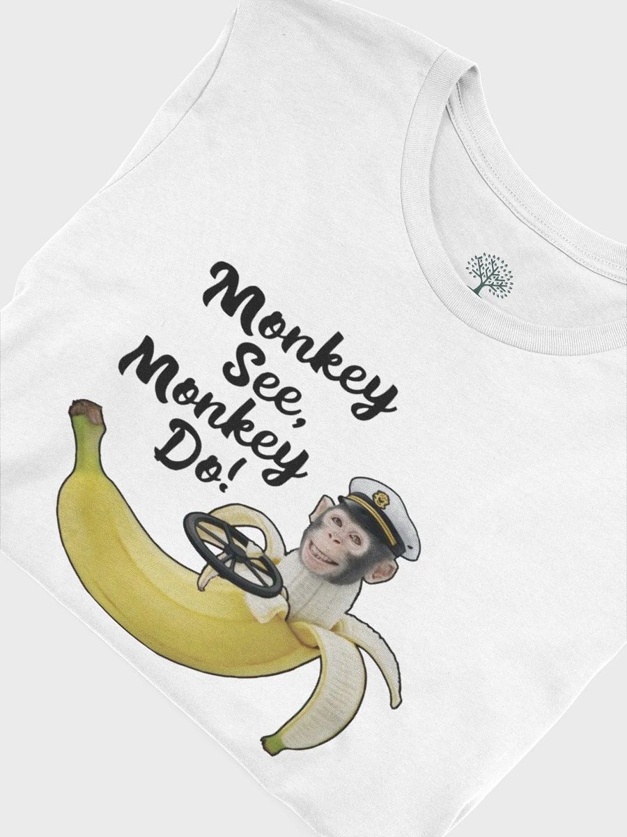 Unisex Supersoft Graphic T-Shirt – "Monkey See, Monkey Do" Banana Graphic (XS-5XL) product image (87)