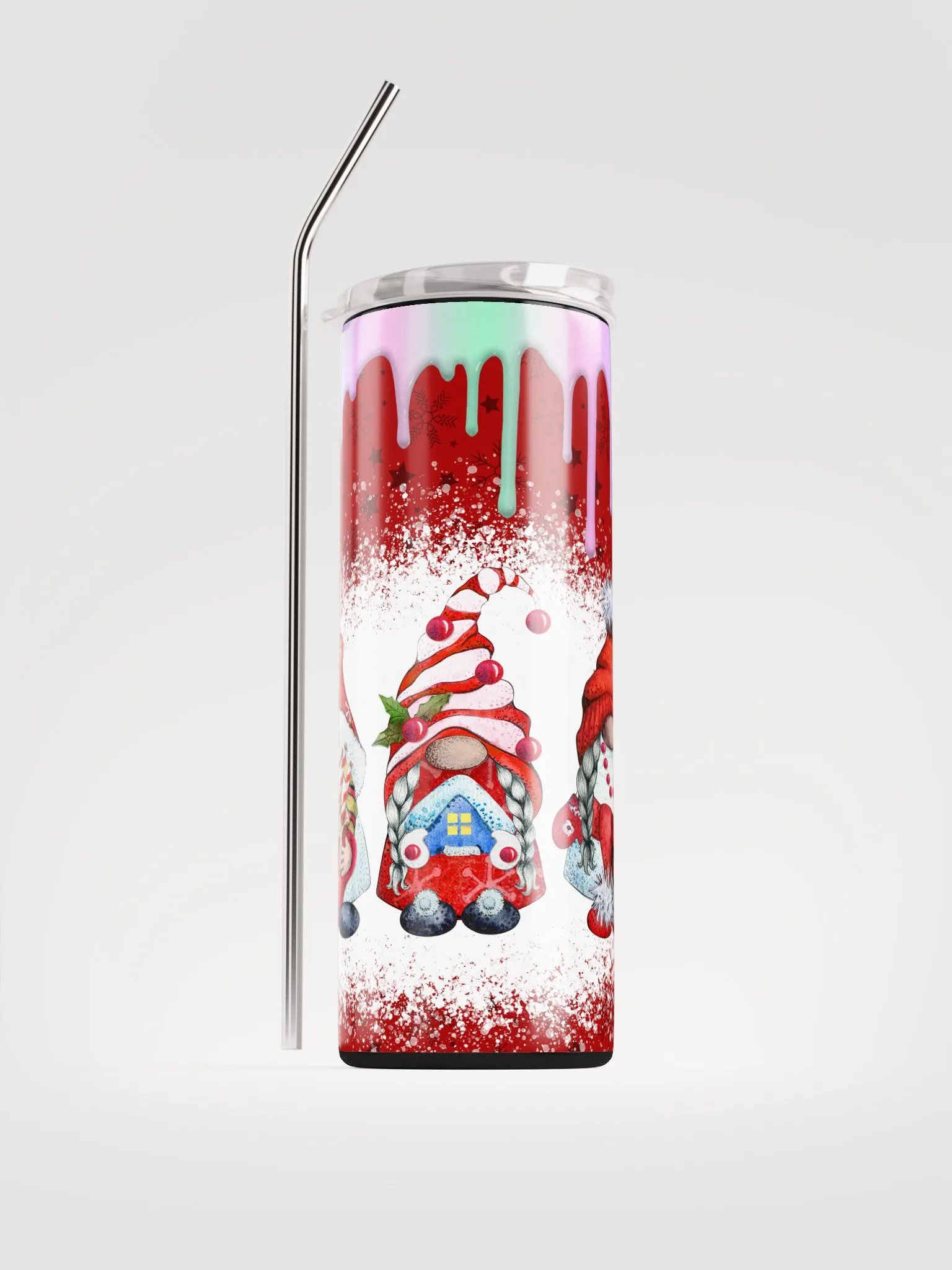 Embrace the holiday cheer with our Stainless Steel Christmas Tumbler! 🎄🎁 product image (1)
