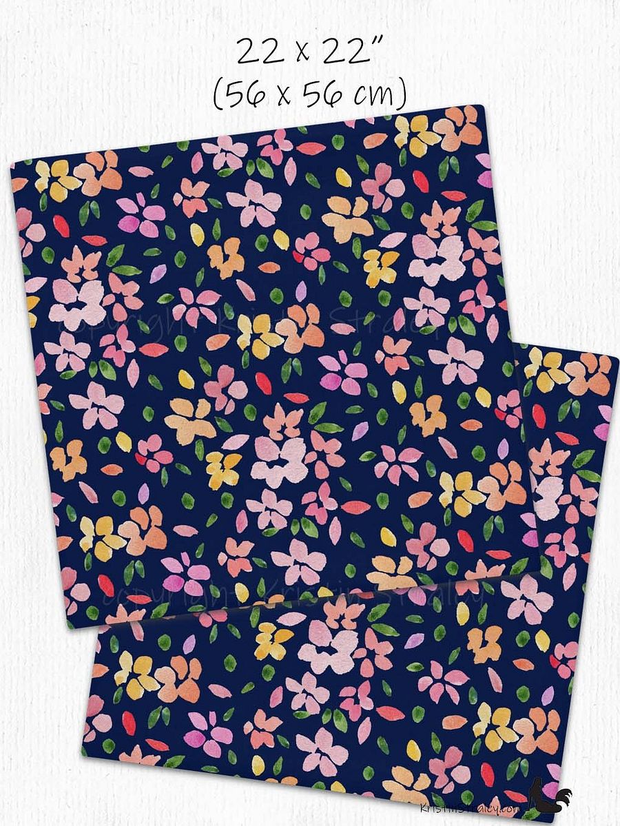 Spring Flowers on Navy Blue Premium Pillow Case product image (4)