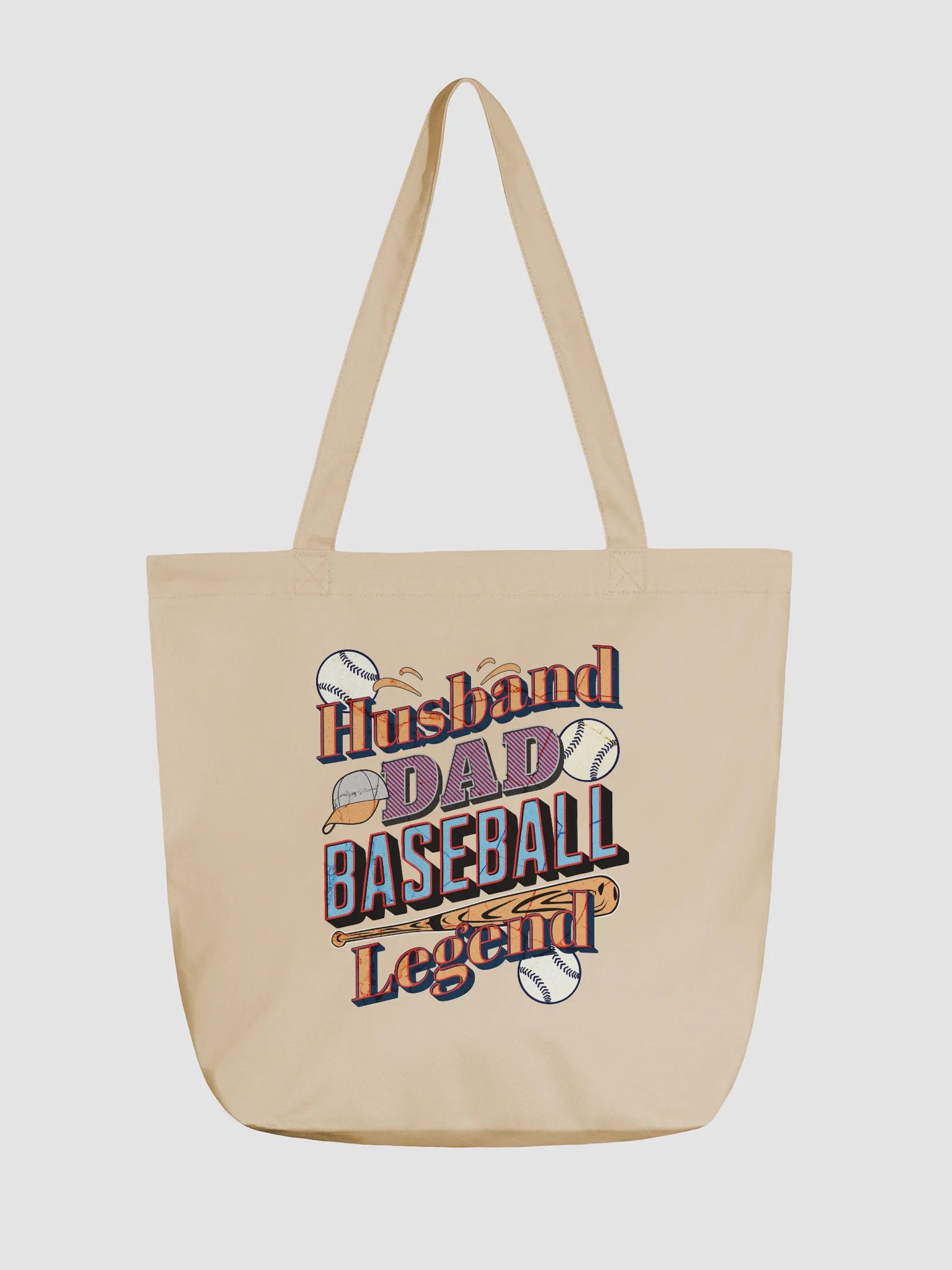 Husband Dad Baseball Legend Eco Tote Bag product image (5)