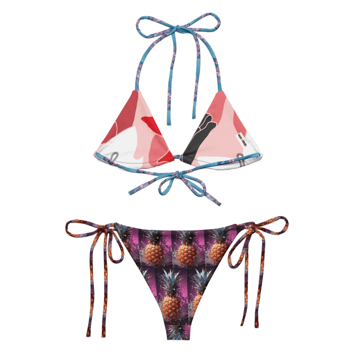 🍍💋 Watery Lips & Pineapple Bikini Set – Playful Tropical Vibes! product image (2)