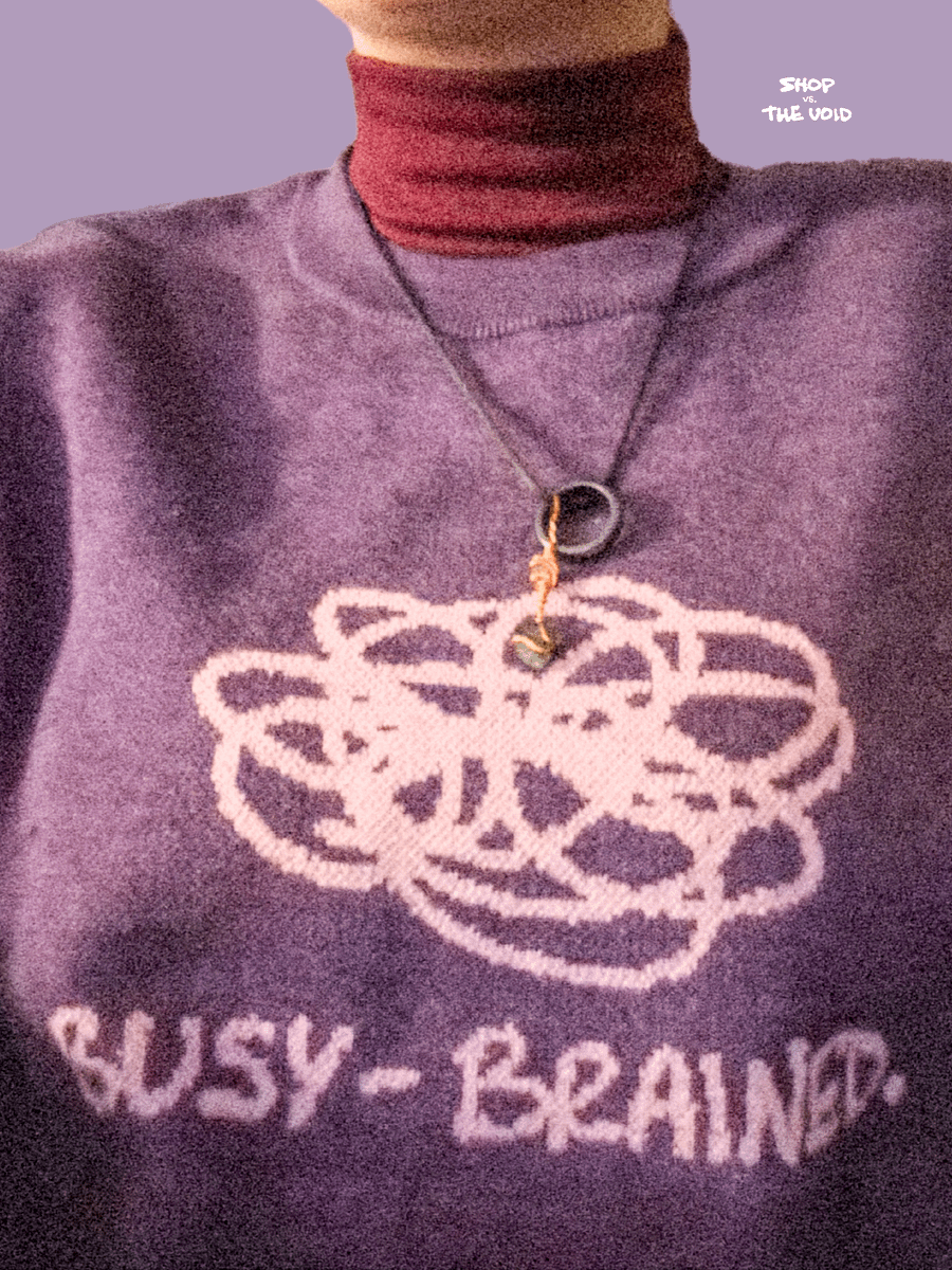 BUSY-BRAINED (duotone purple) knitwear classic crewneck product image (5)