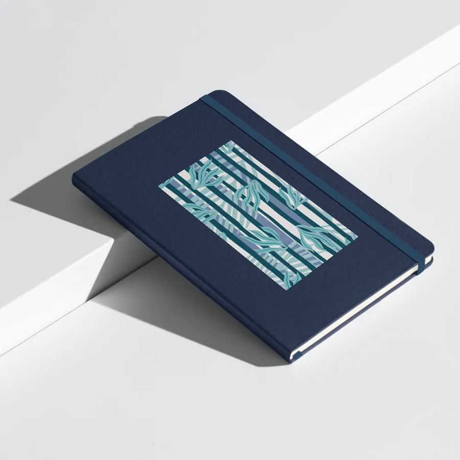 Blue Leaf Hardcover Notebook Lily Circuitry Hardcover Journal for dad mom son daughter product image (9)