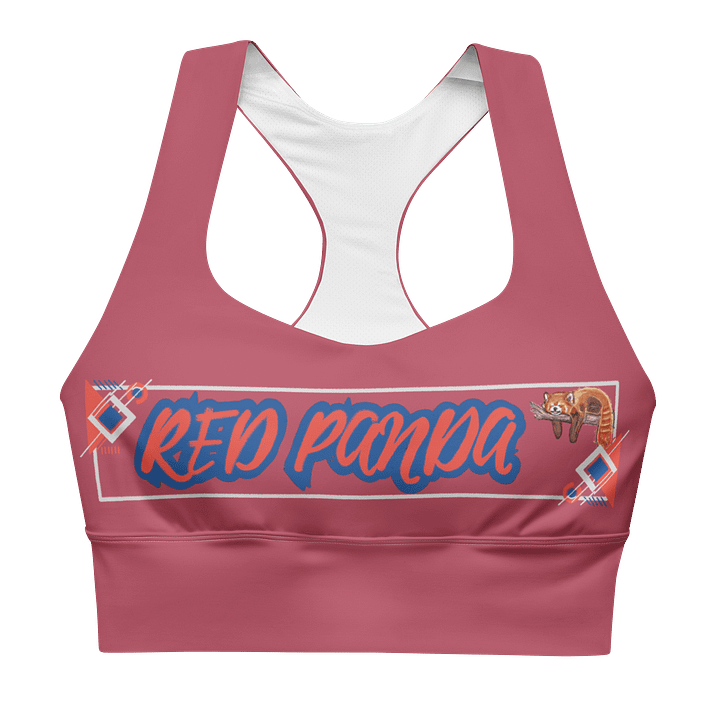 "Zzz" RED PANDA Hippie Pink Sports Bra product image (1)