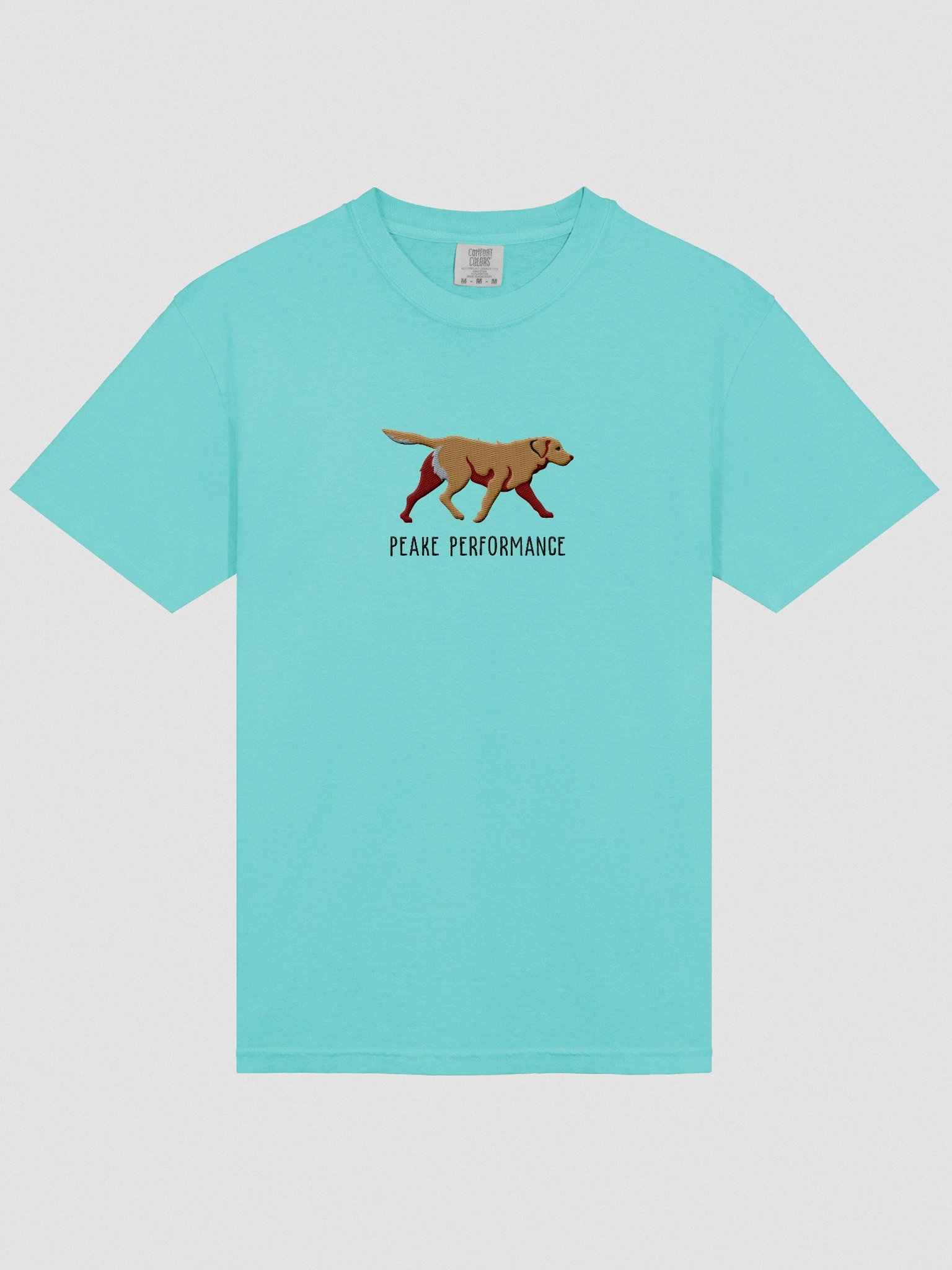 Peake Performance T-Shirt(Embroidered) of a Chesapeake Bay Retriever(Tan) product image (6)
