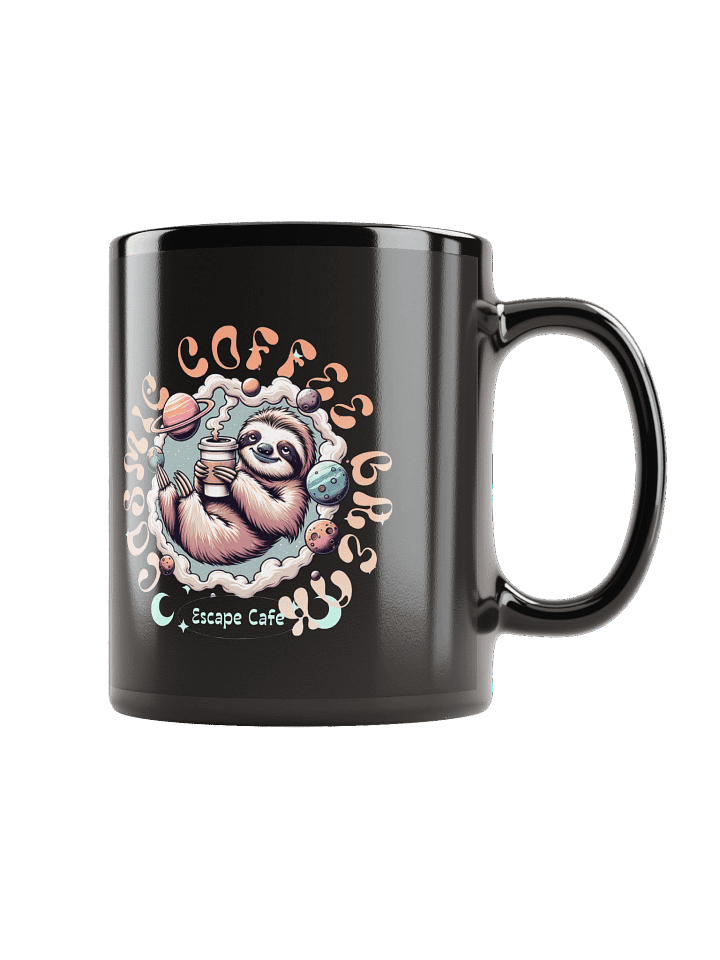 Lazy Sloth | Black Glossy Mug product image (2)