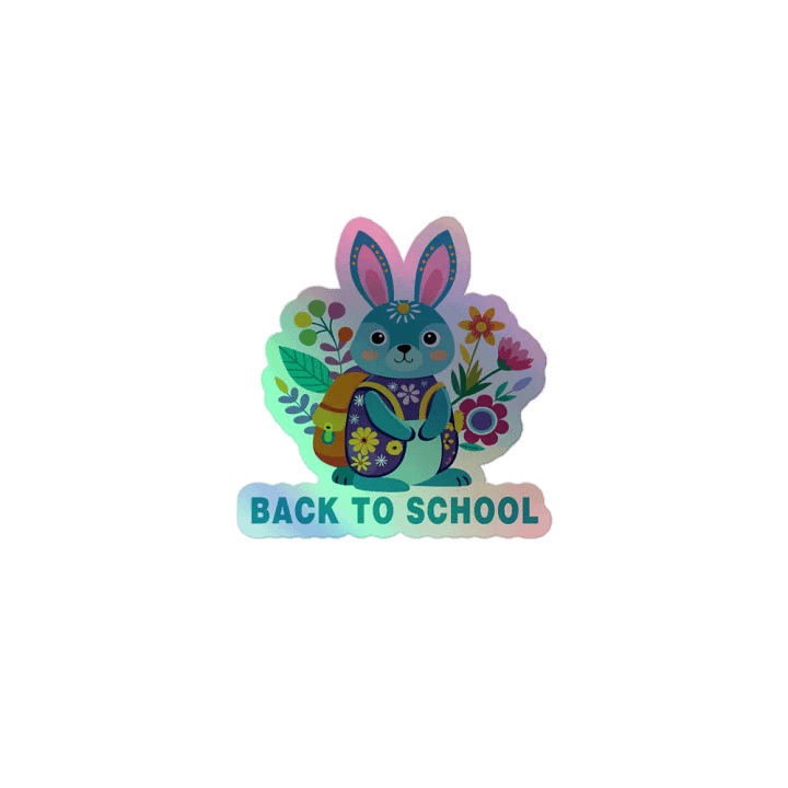 Back to School Cute Rabbit Sticker product image (1)