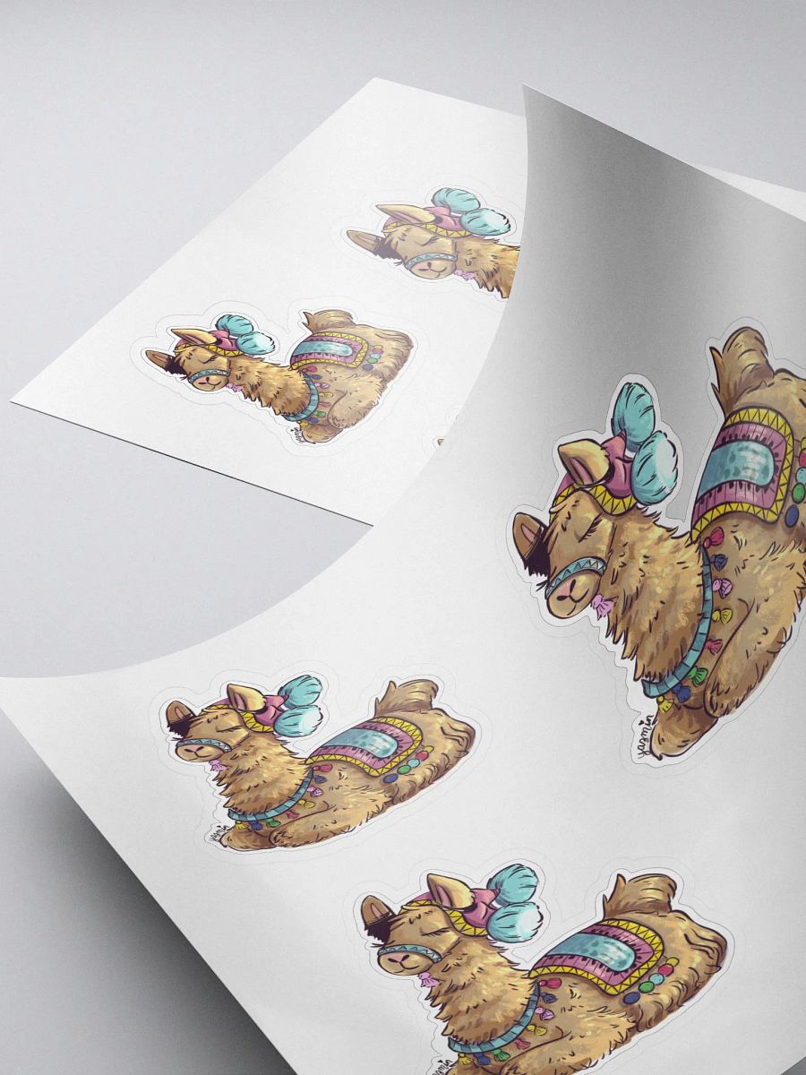 Resting Llama Sticker - Serene Animal Decal product image (4)