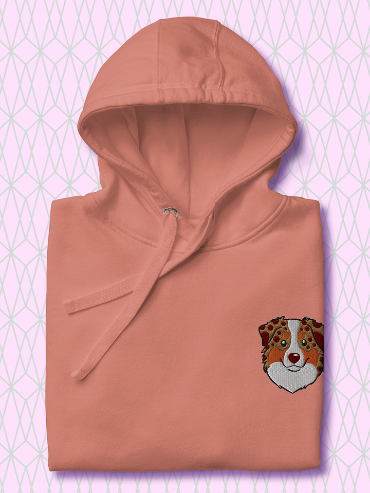 Cheerful Australia Shepherd Embroidered Unisex Hoodie product image (2)