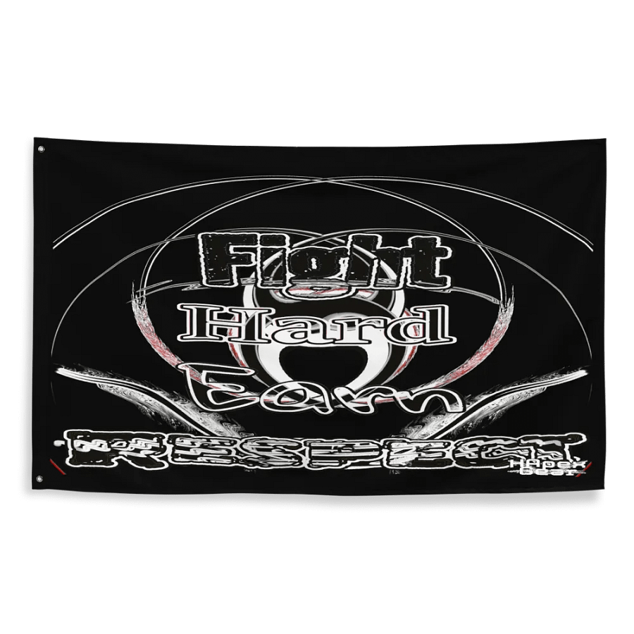 Fight Hard Earn Respect - Black - Flag product image (2)