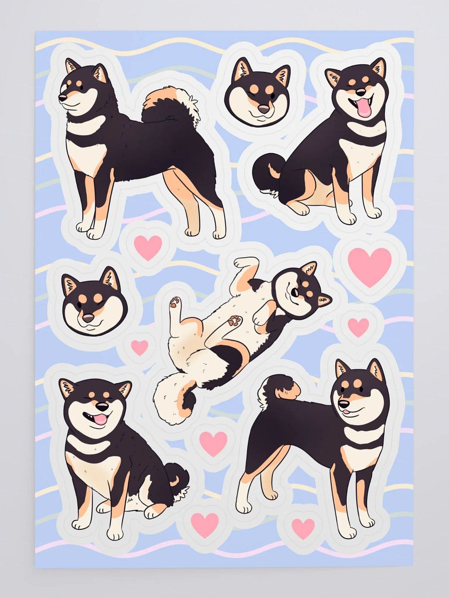 Shiba Inu Playful Poses Sticker Sheet product image (4)