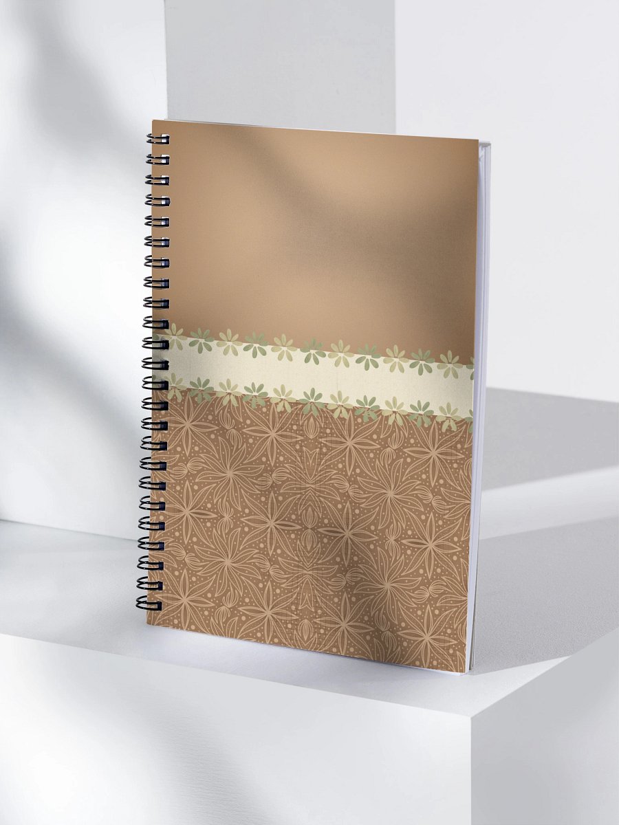 Brown Boho Style Bullet Journal – Spiral Notebook with Dotted Pages & Creative Planner product image (4)