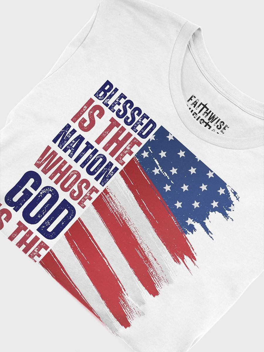 Psalm 33:12 American Flag T-Shirt product image (10)