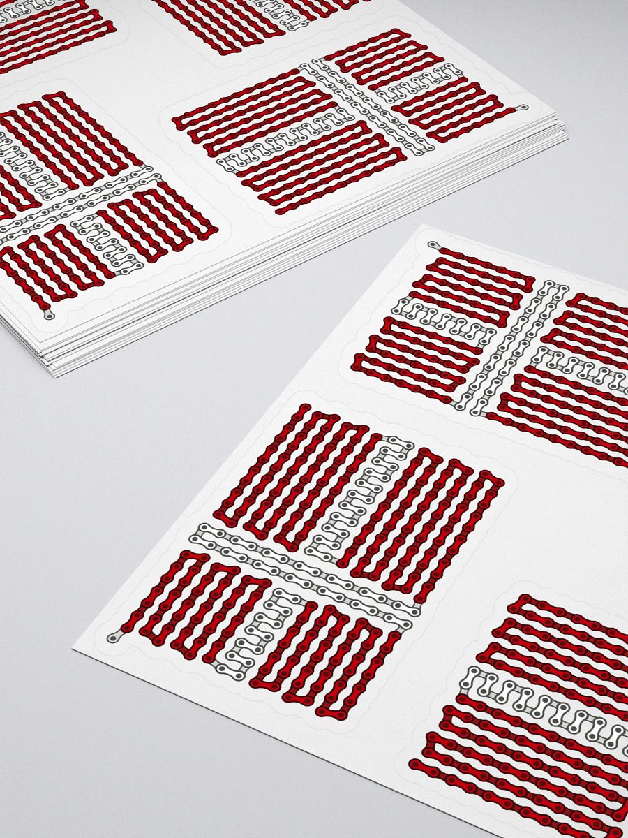 Denmark Bike Chain Flag Sticker 4 Pack product image (4)