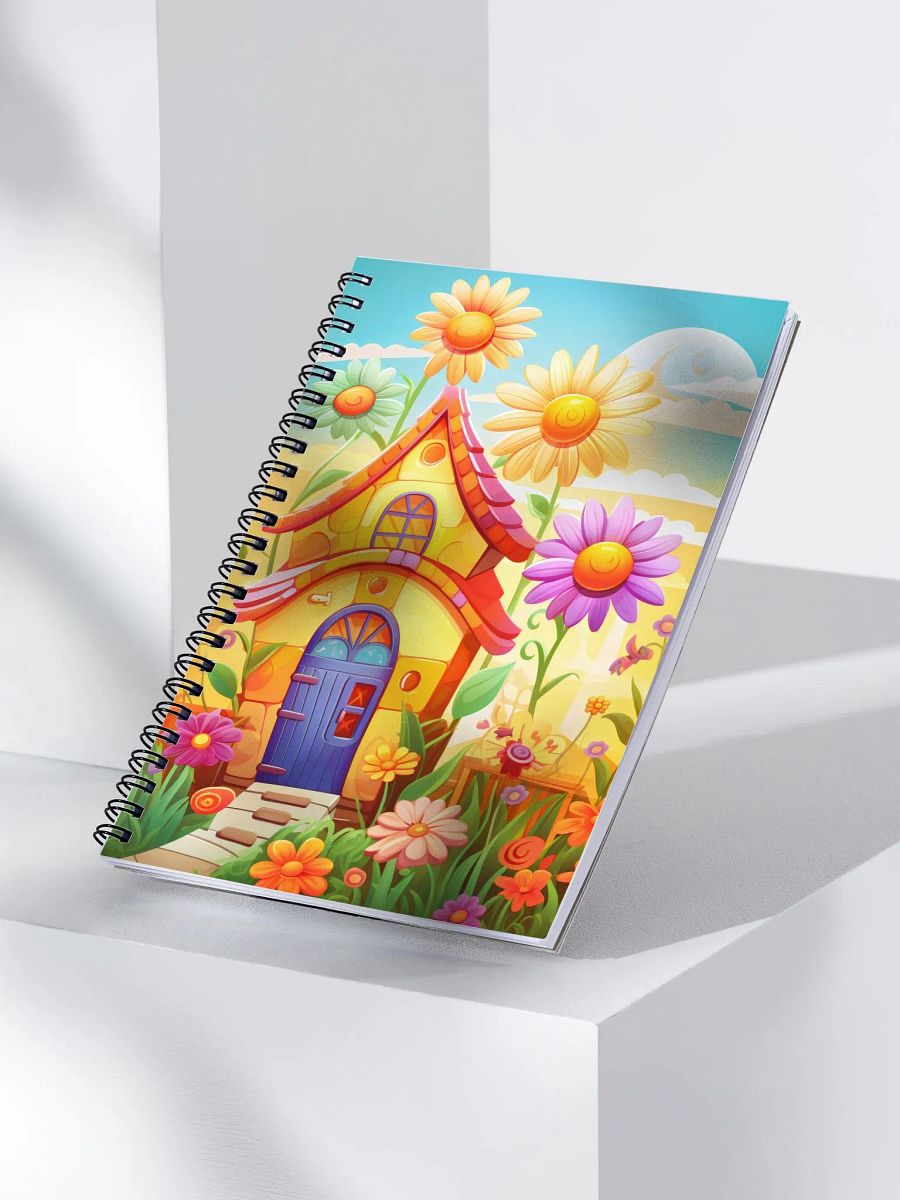 Whimsical Sunflower Garden Dreams Spiral Notebook product image (3)