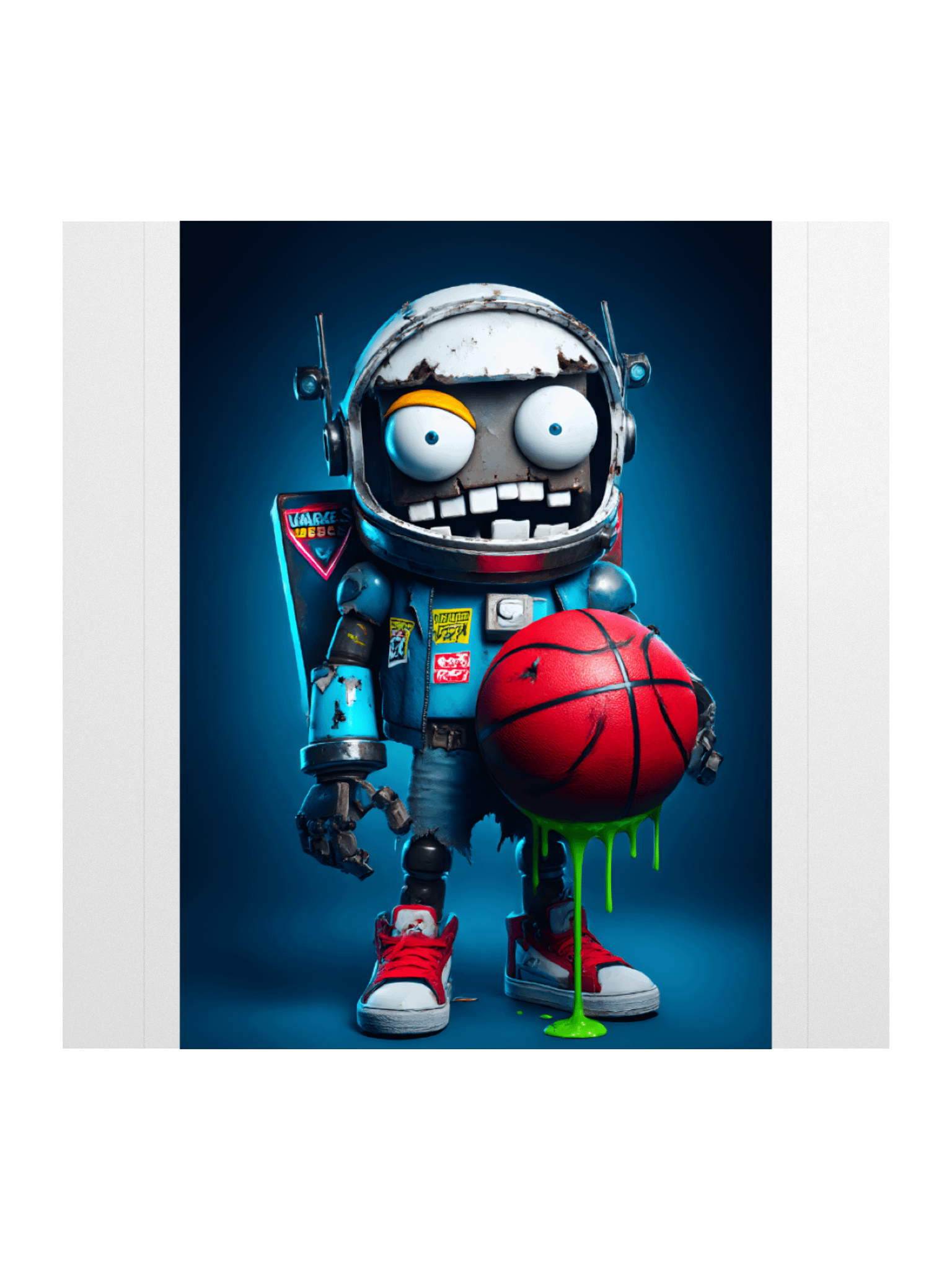 Slime Dunk Robot Kiss Cut Stickers product image (3)